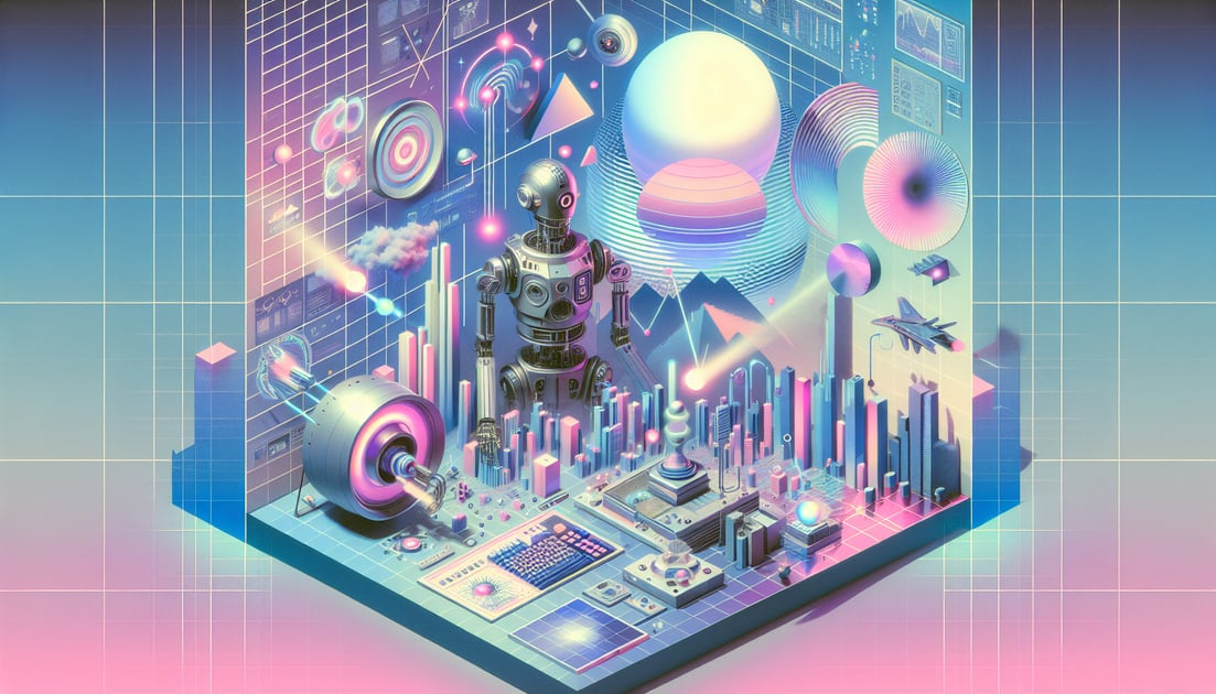 An illustration showing a humanoid robot with a glowing brain, representing the potential danger of anthropic artificial intelligence on national security.