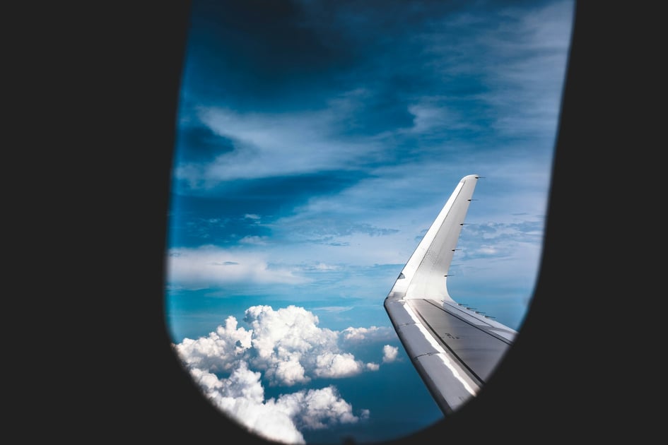 view from an airplane window