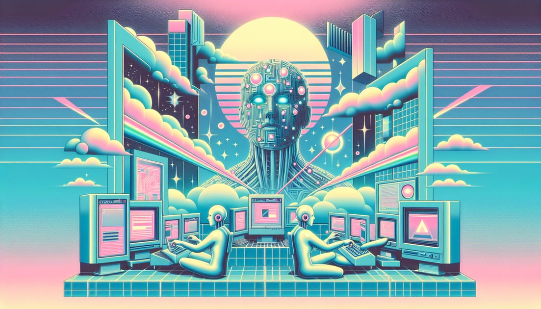 Illustration of Cloudflare combating sneaky AI crawlers, showcasing cybersecurity defenses in action.